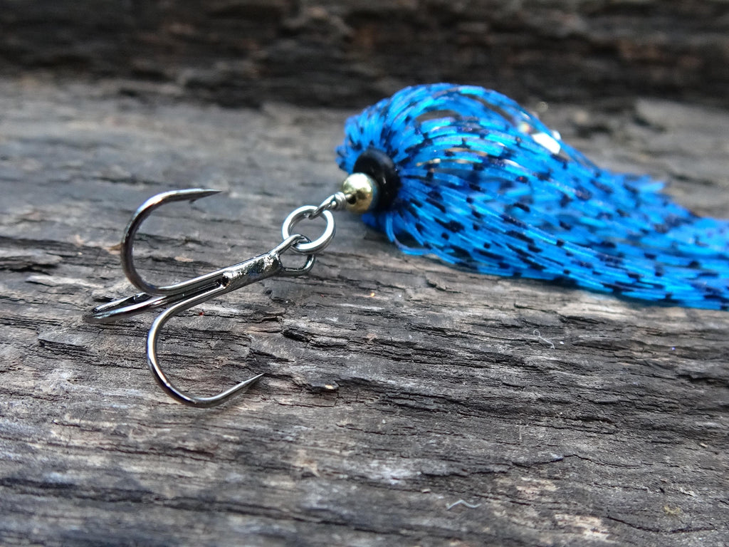 James Henry Bullet Fishing Lure 9mm luger in-line electric blue silver (etsy image id: 6862838876)