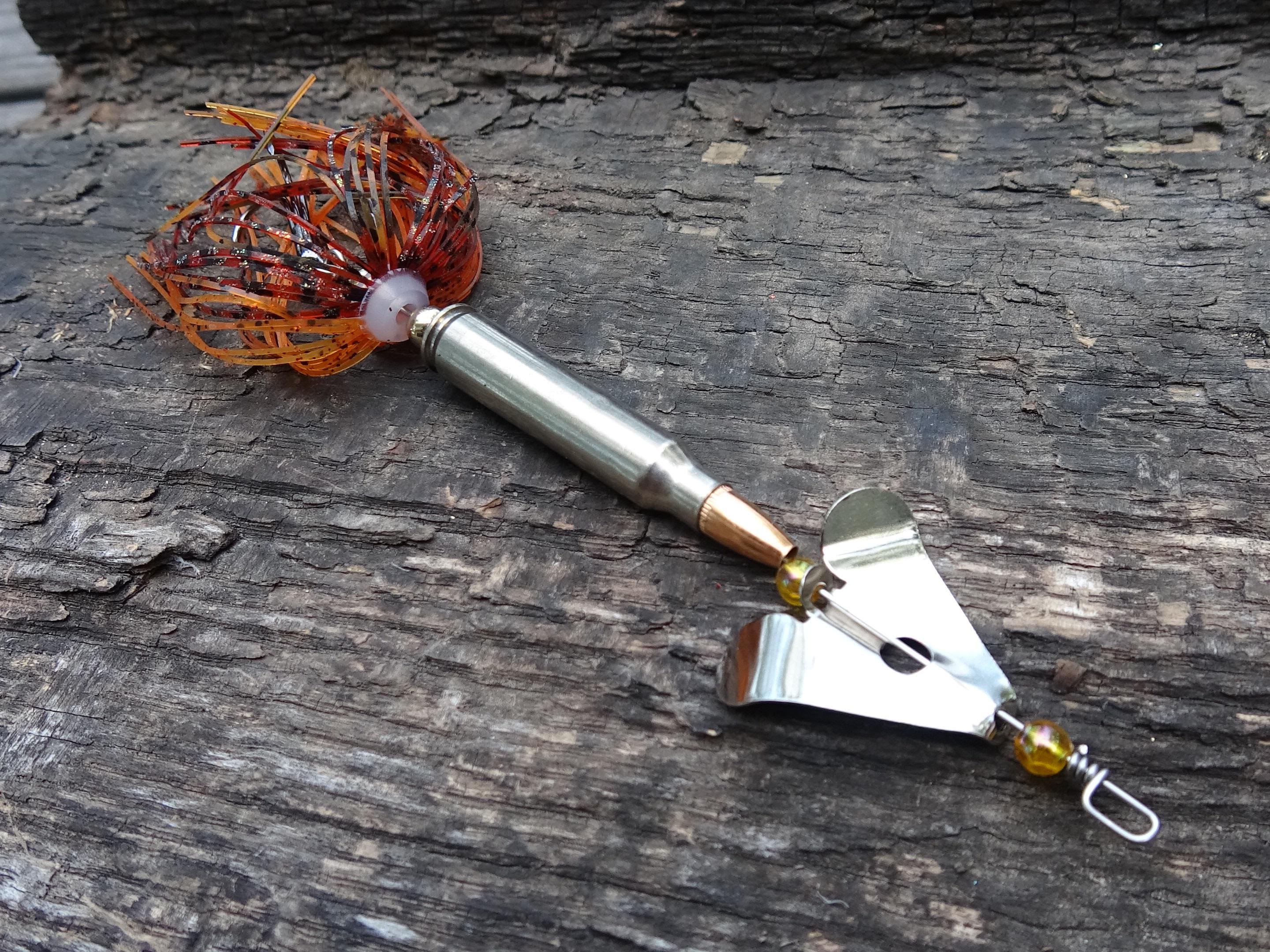 James Henry Bullet Fishing Lure 5.56/.223 fire craw silver (etsy image id: 6862859820)