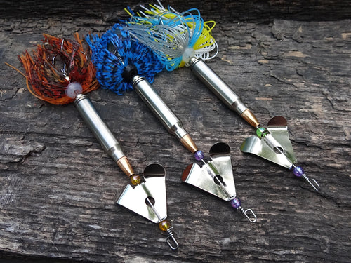 3 pack James Henry Bullet Fishing Lure 5.56/.223 in-line Silver (etsy image id: 6862881668)