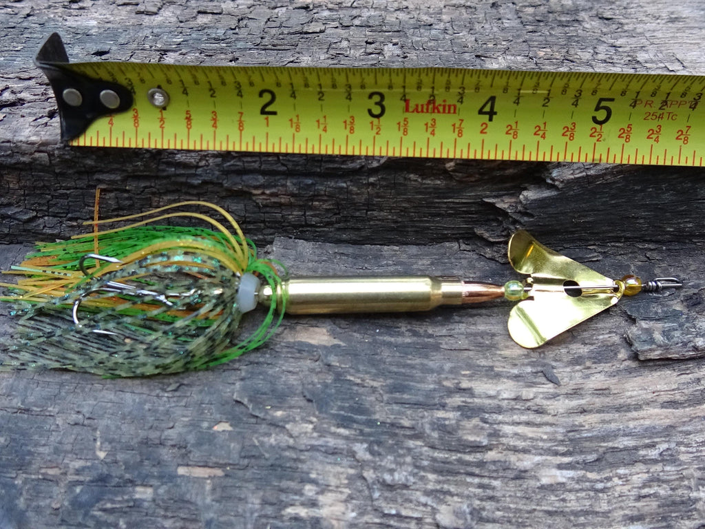 James Henry Bullet Fishing Lure 5.56/.223 perch gold (etsy image id: 6862896856)
