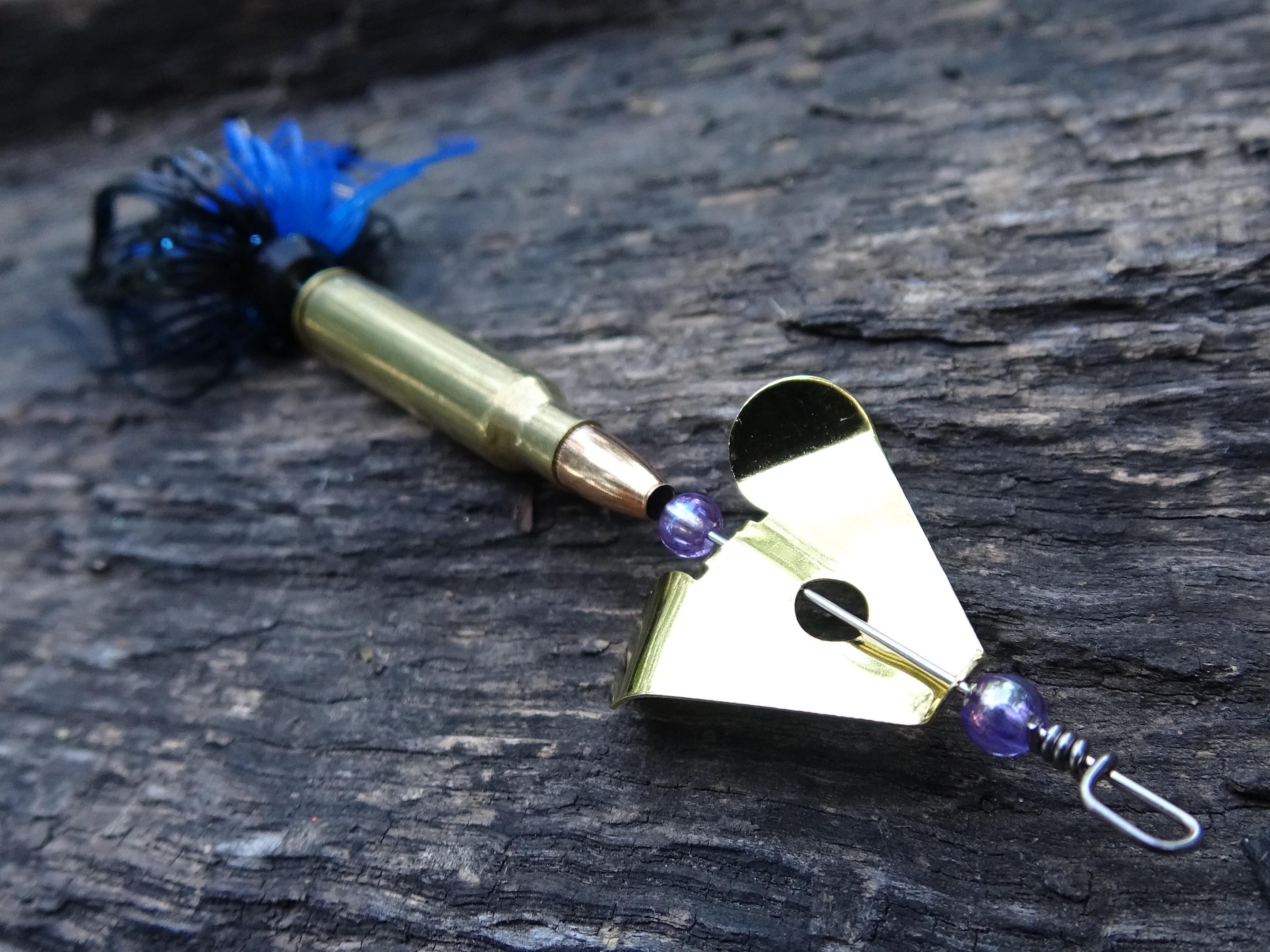 3 pack James Henry Bullet Fishing Lure 5.56/.223 in-line brass (etsy image id: 6862910426)