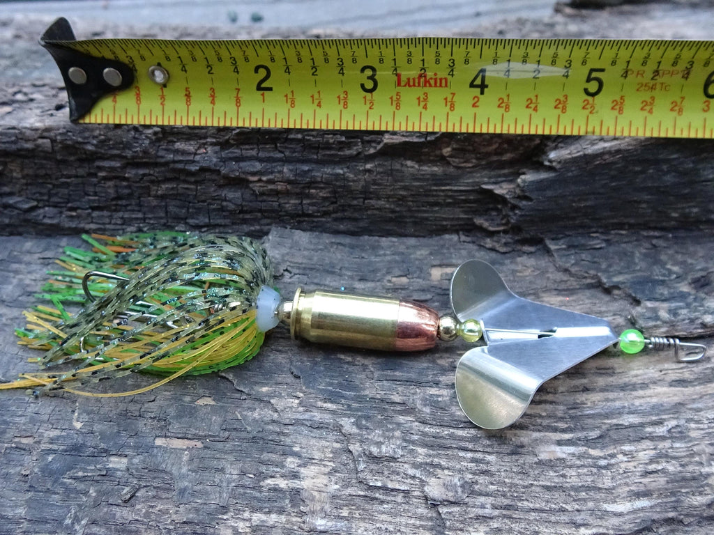 James Henry Bullet Fishing Lure .45 ACP in-line perch Brass (etsy image id: 6862918334)