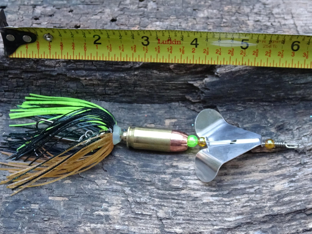 3 pack James Henry Bullet Fishing Lure .45 ACP in-line Brass (etsy image id: 6862926614)