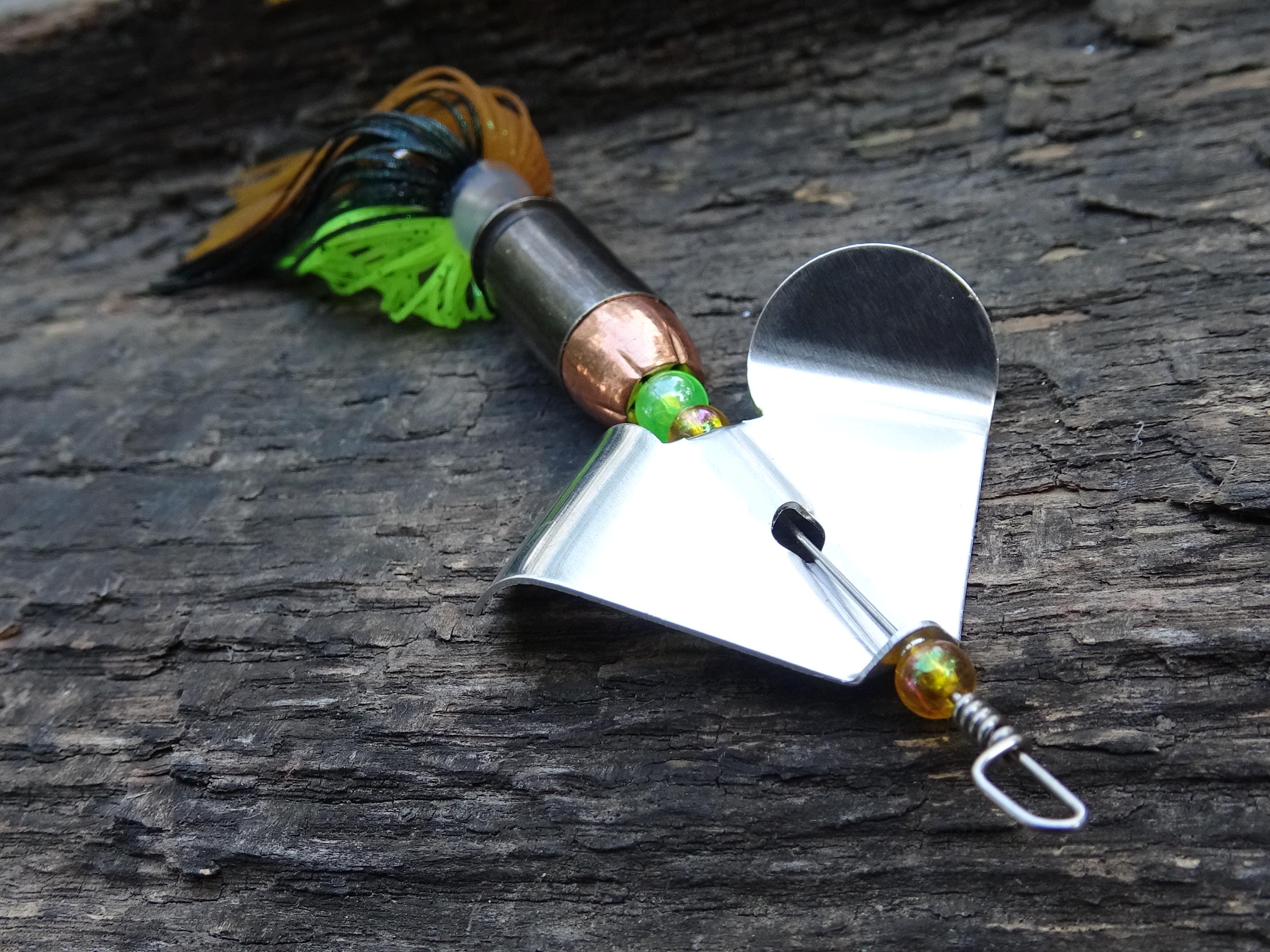 James Henry Bullet Fishing Lure .45 ACP in-line Missouri shad Gun metal (etsy image id: 6910691597)