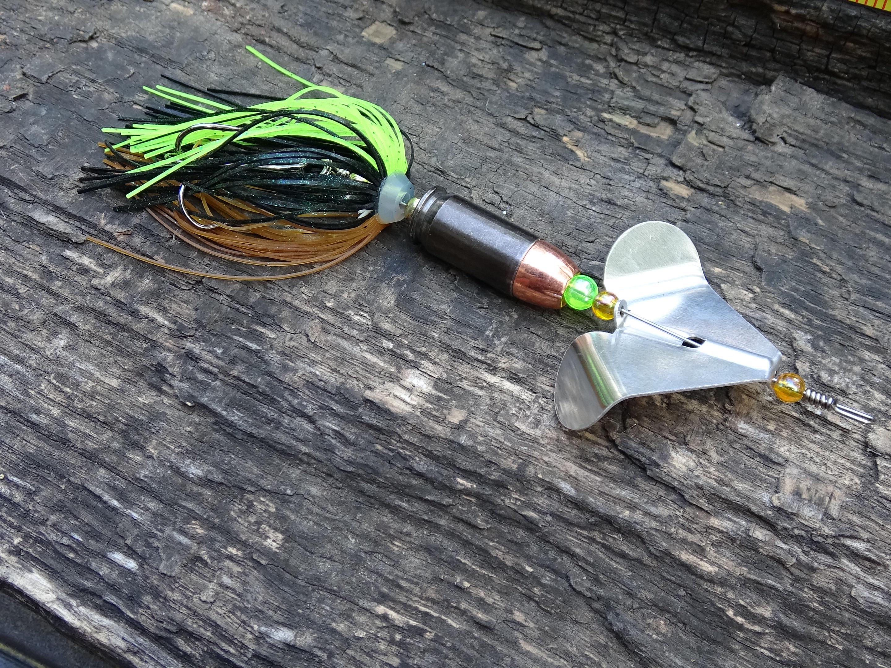3 pack James Henry Bullet Fishing Lure .45 ACP in-line Gun metal (etsy image id: 6910697423)