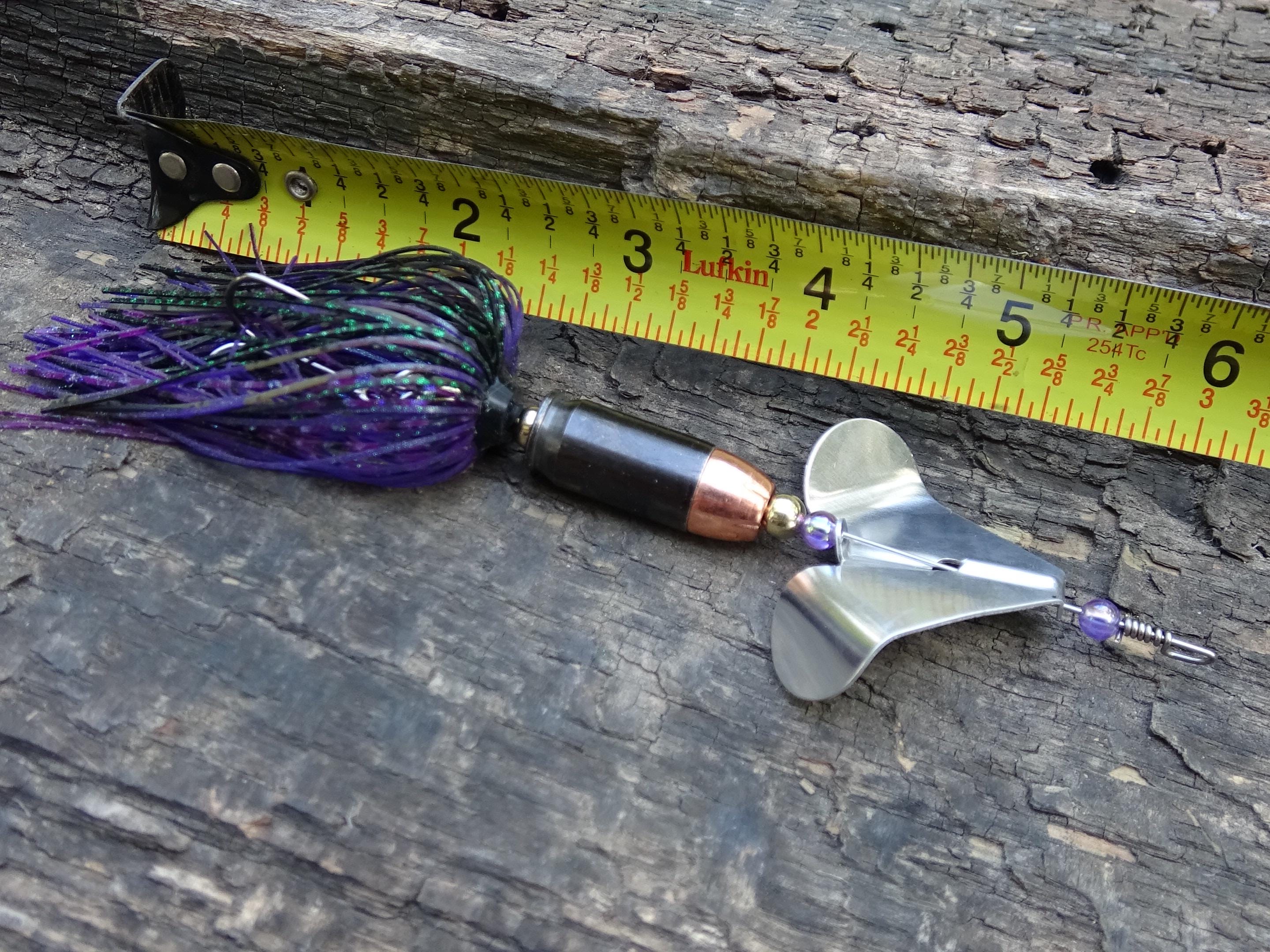 3 pack James Henry Bullet Fishing Lure .45 ACP in-line Gun metal (etsy image id: 6910699219)