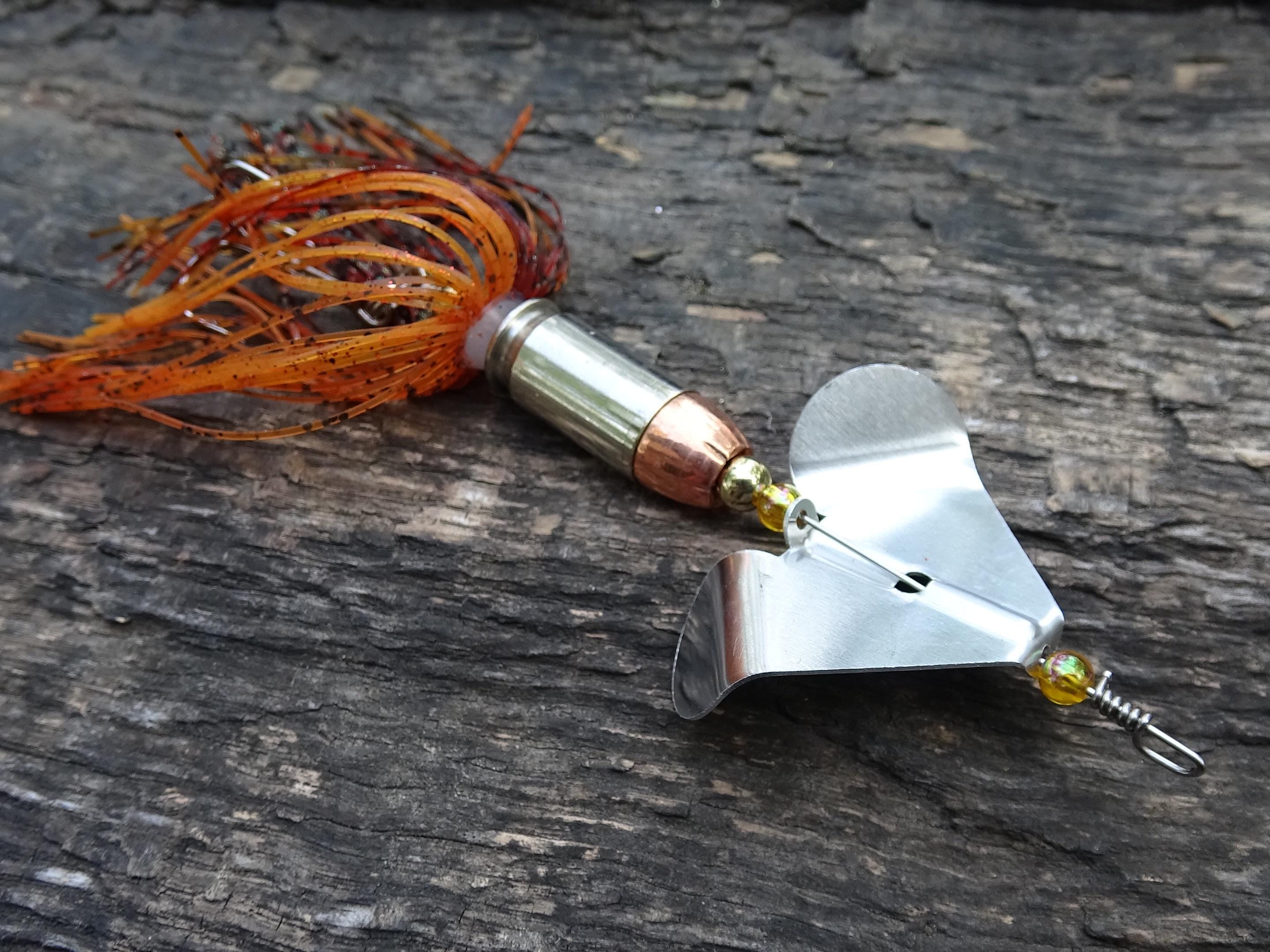 James Henry Bullet Fishing Lure .45 ACP in-line fire craw silver (etsy image id: 6910730521)