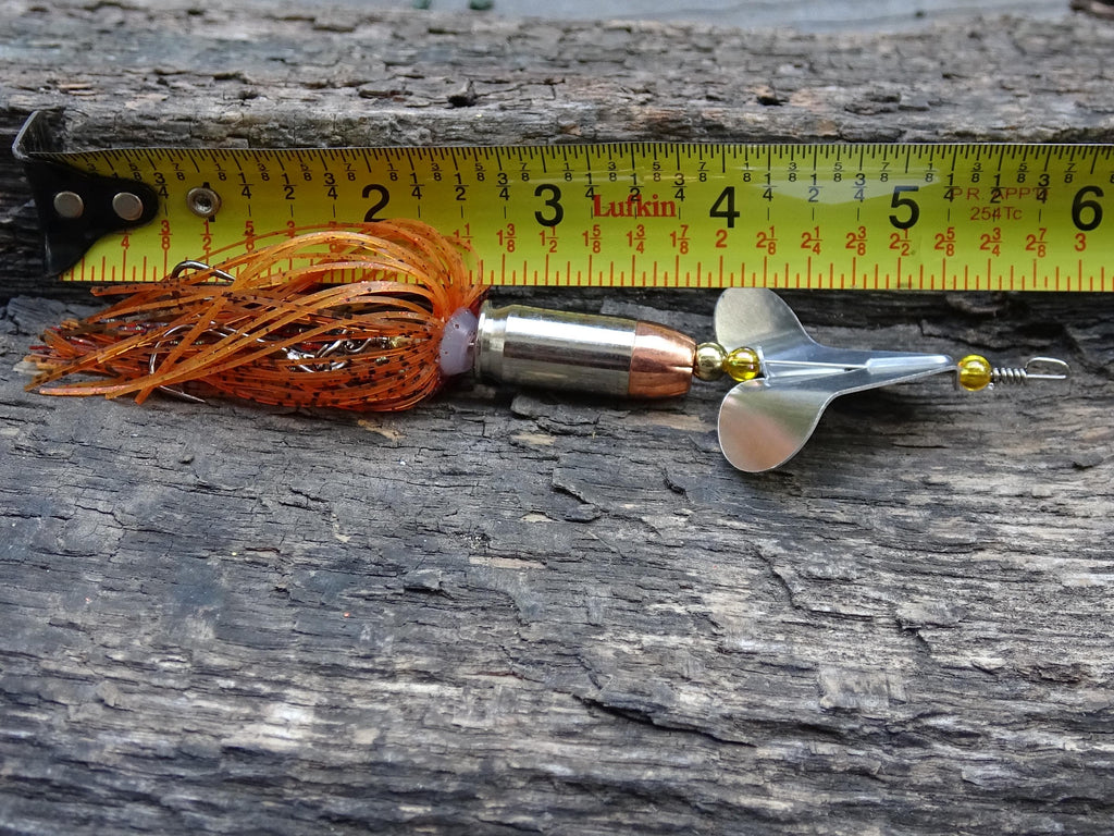 James Henry Bullet Fishing Lure .45 ACP in-line fire craw silver (etsy image id: 6910732169)