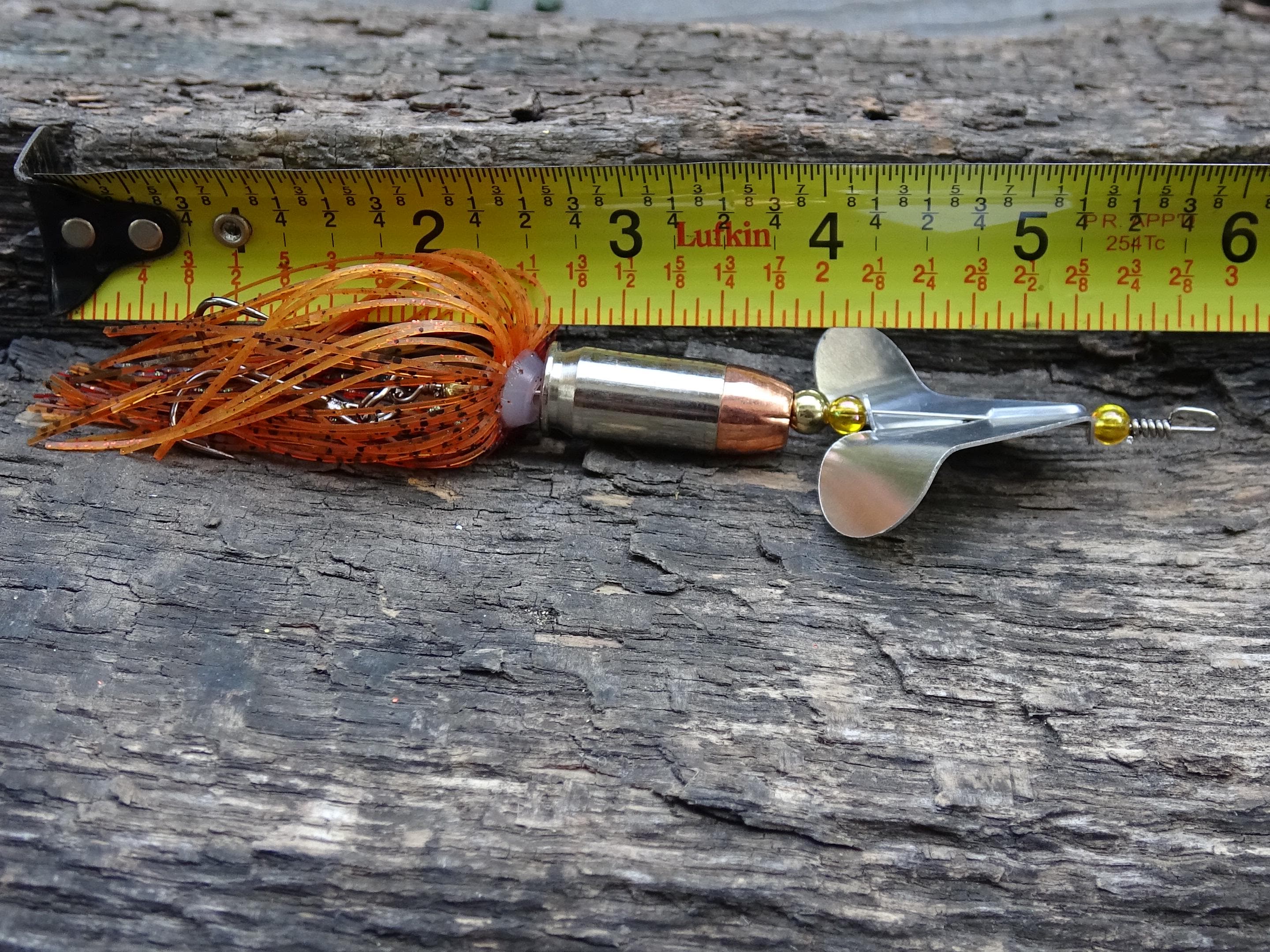 James Henry Bullet Fishing Lure .45 ACP in-line fire craw silver (etsy image id: 6910732169)