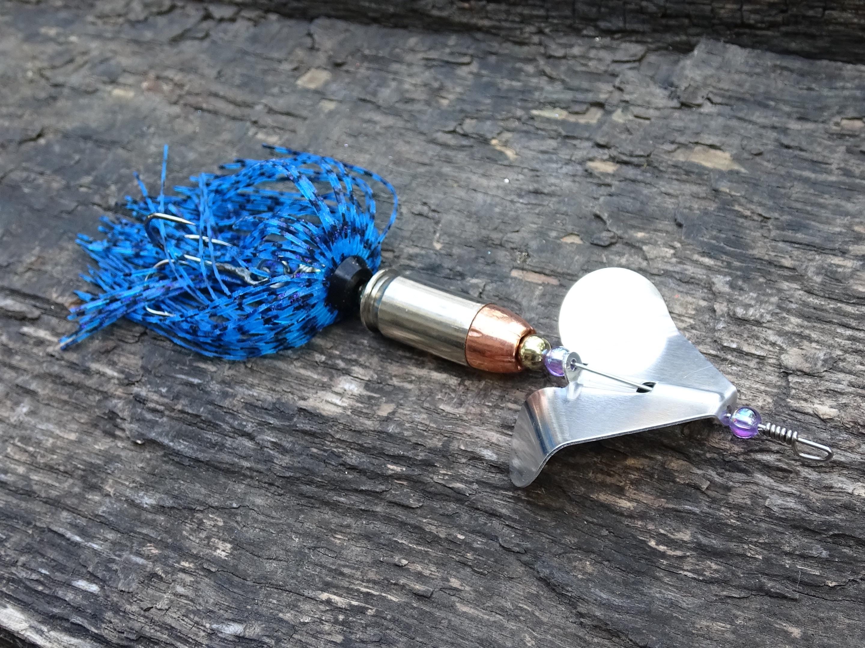3 pack James Henry Bullet Fishing Lure .45 ACP in-line Silver (etsy image id: 6910756625)