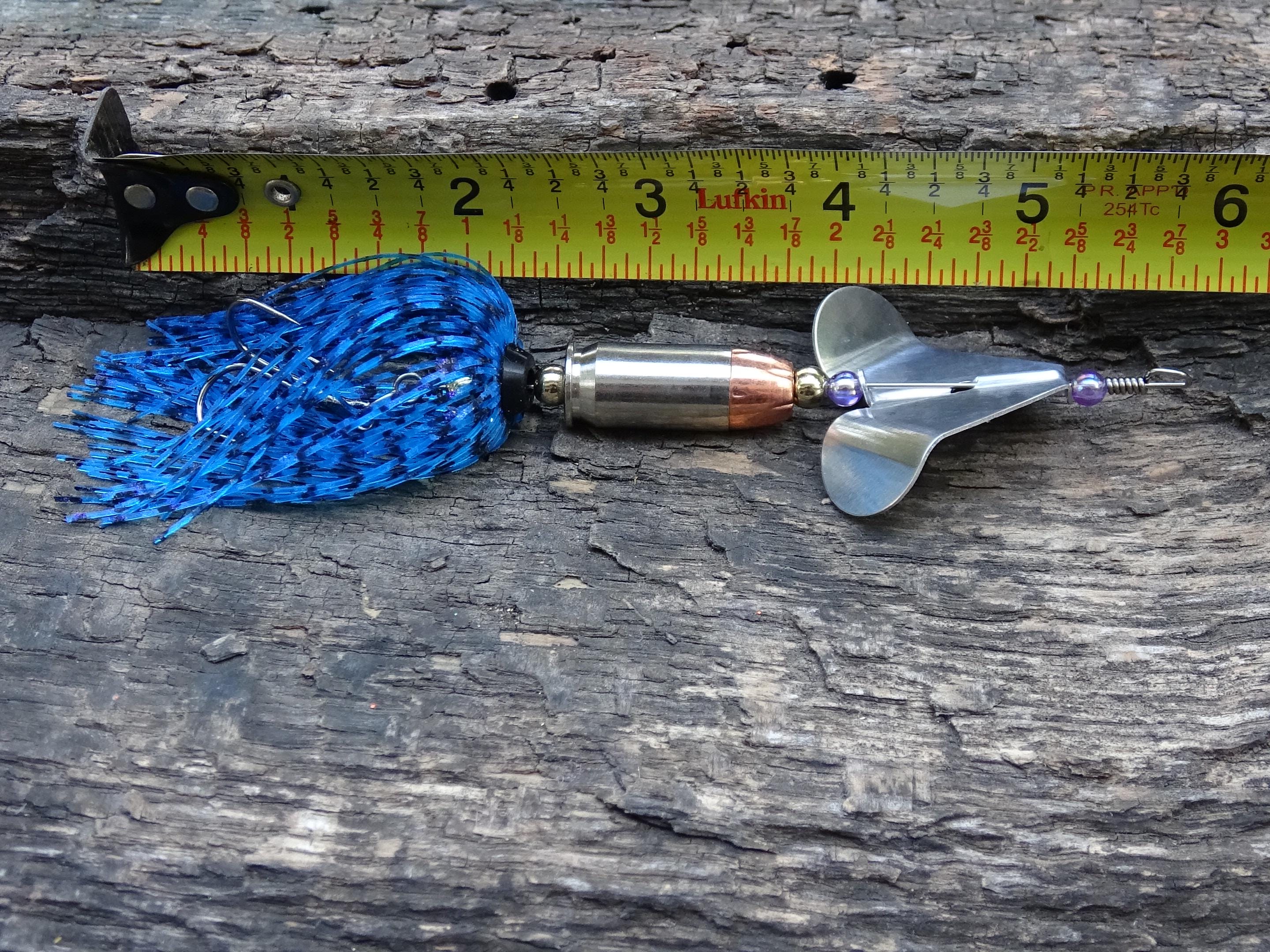 3 pack James Henry Bullet Fishing Lure .45 ACP in-line Silver (etsy image id: 6910757933)