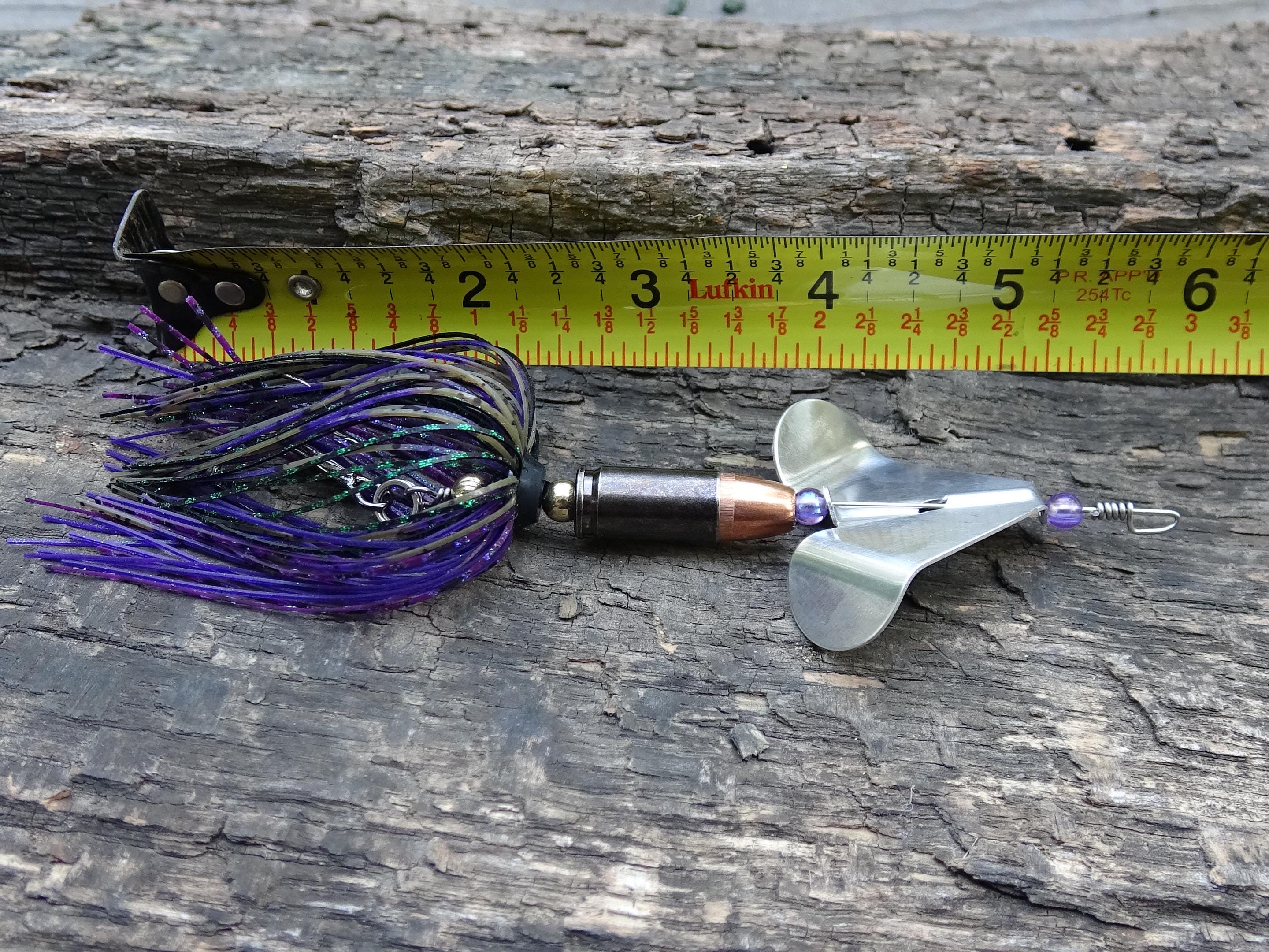James Henry Bullet Fishing Lure 9mm luger in-line junebug Gun metal (etsy image id: 6910766387)
