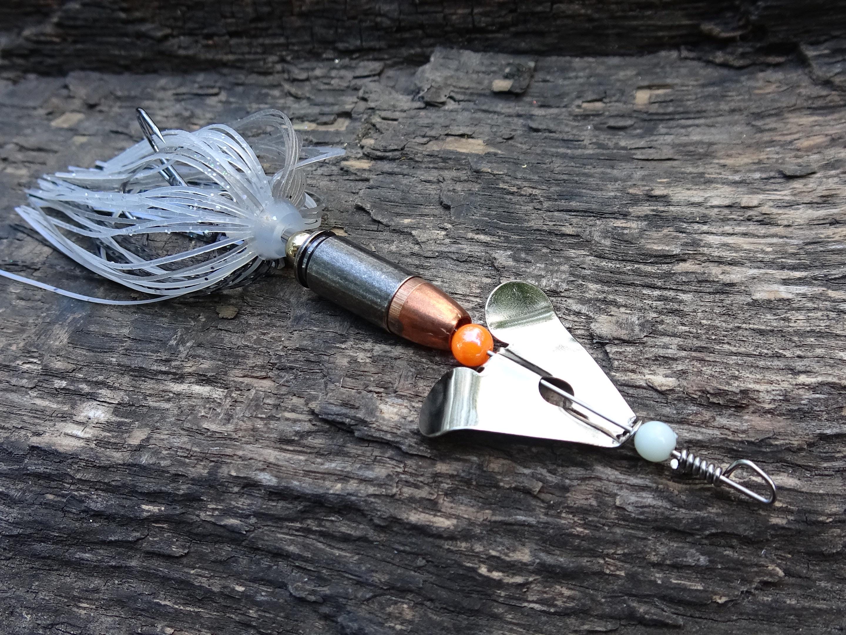 James Henry Bullet Fishing Lure 9mm luger in-line shad Gun metal (etsy image id: 6910773557)