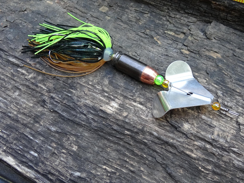 James Henry Bullet Fishing Lure 9mm luger in-line Missouri craw Gun metal (etsy image id: 6910778465)