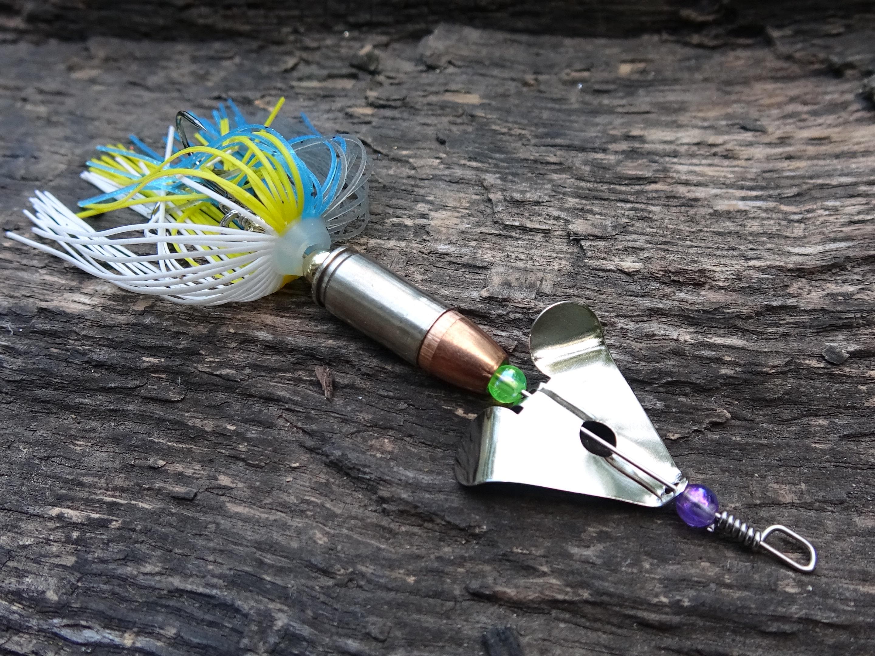 James Henry Bullet Fishing Lure 9mm luger in-line Mahi mahi silver (etsy image id: 6910824333)