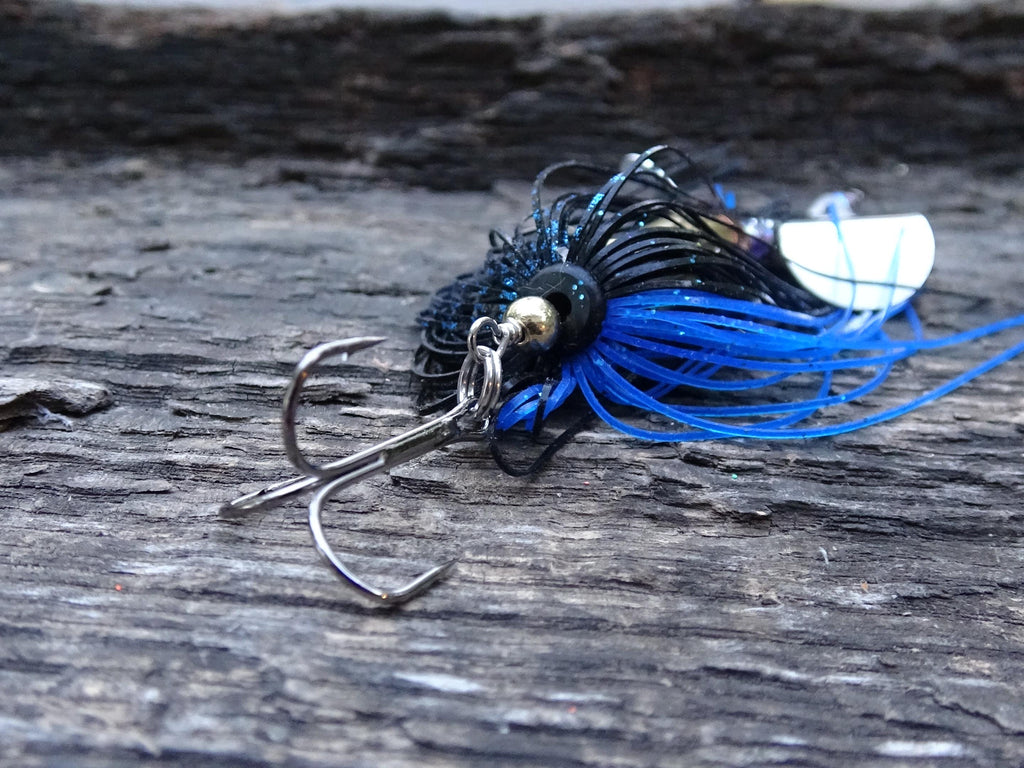 James Henry Bullet Fishing Lure .45 ACP in-line Black/Blue Brass (etsy image id: 6910900817)