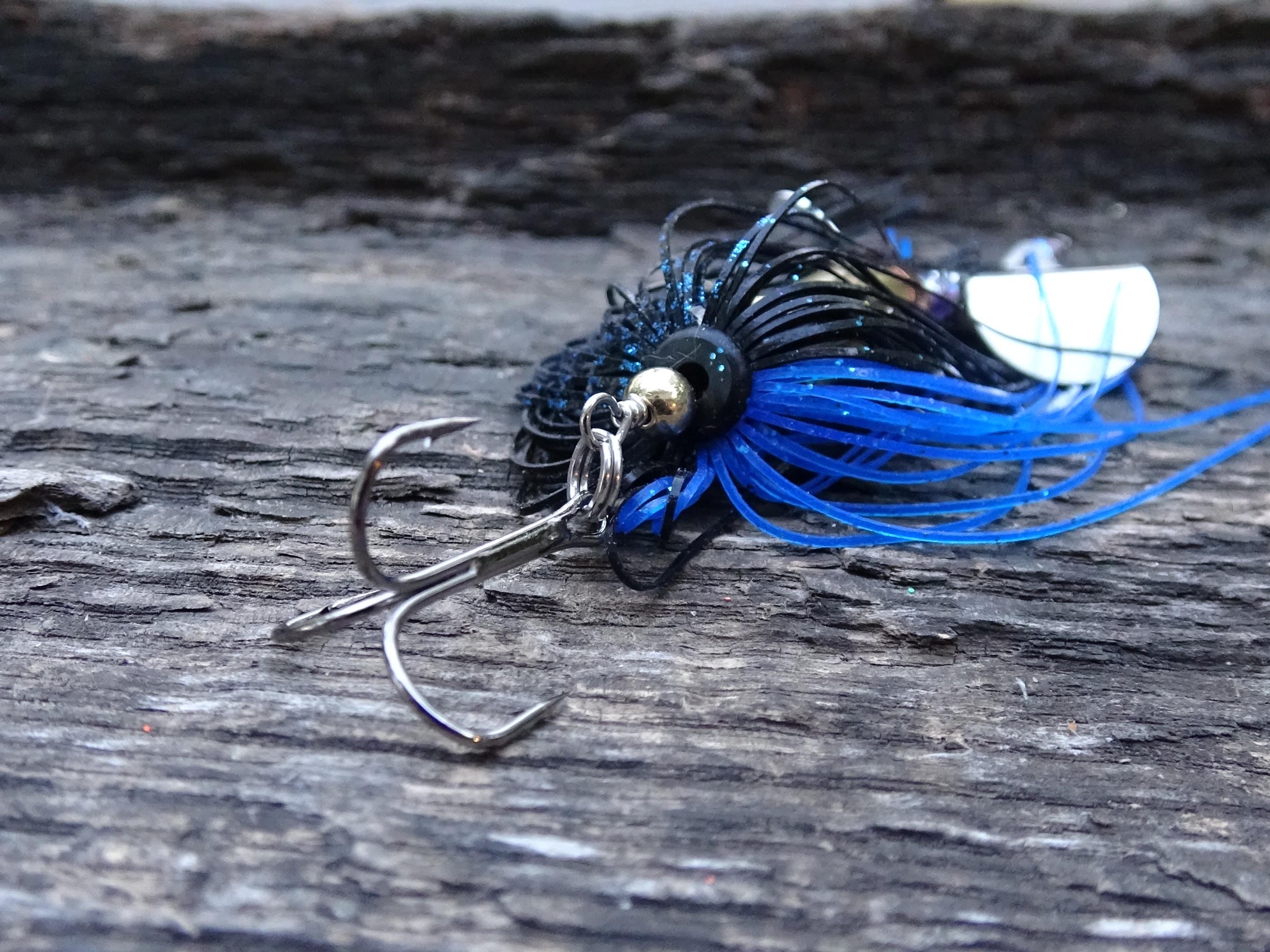 James Henry Bullet Fishing Lure .45 ACP in-line Black/Blue Brass (etsy image id: 6910900817)