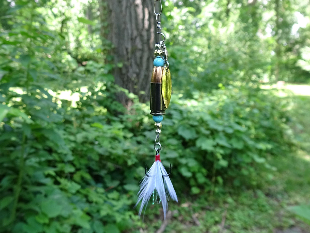 James Henry 9mm bullet fishing lure turquoise 14k .925 filled bead (etsy image id: 7019109670)