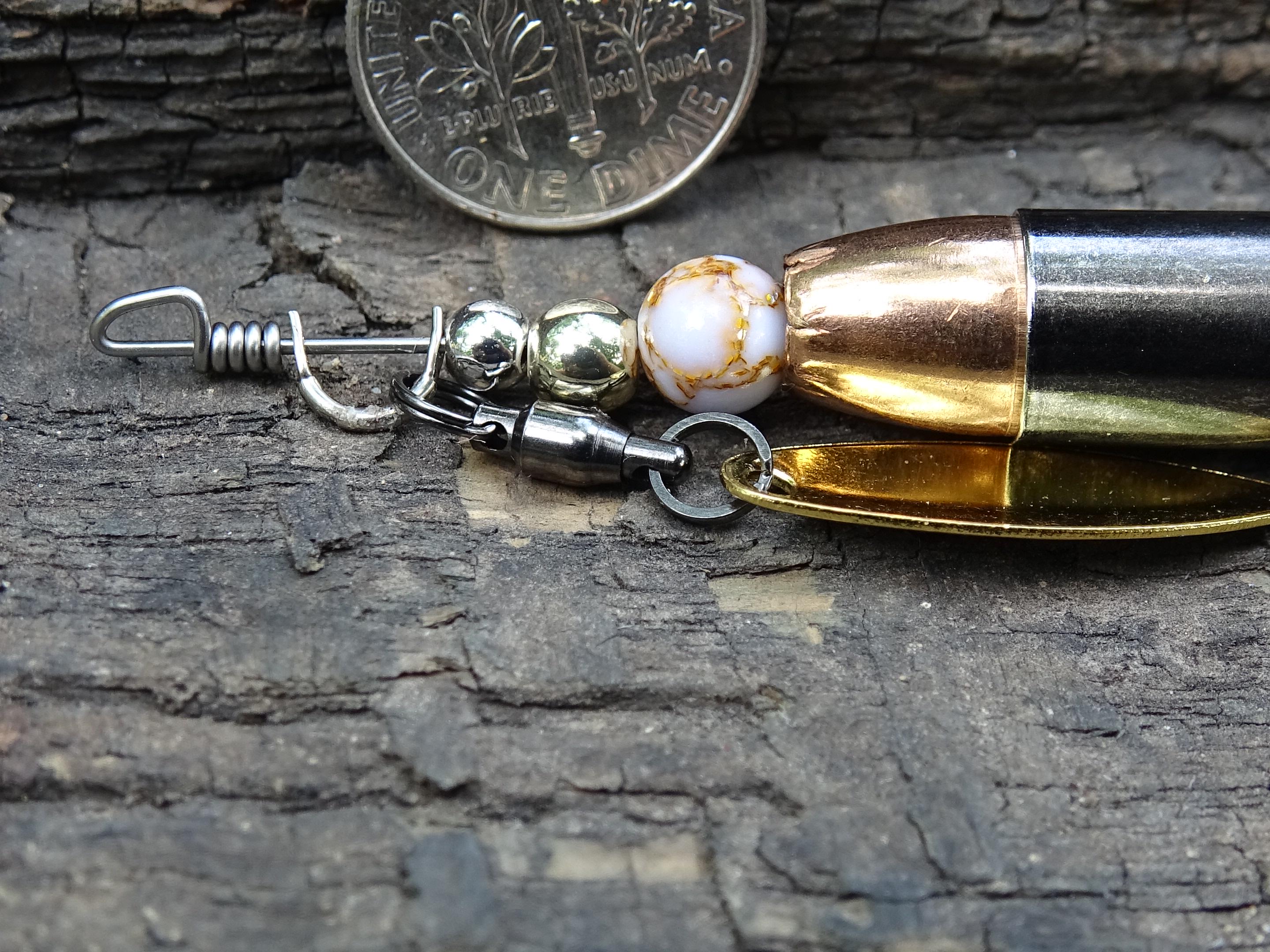 James Henry 9mm bullet fishing lure quartz bead 14k filled bead .925 filled bead (etsy image id: 7019205000)