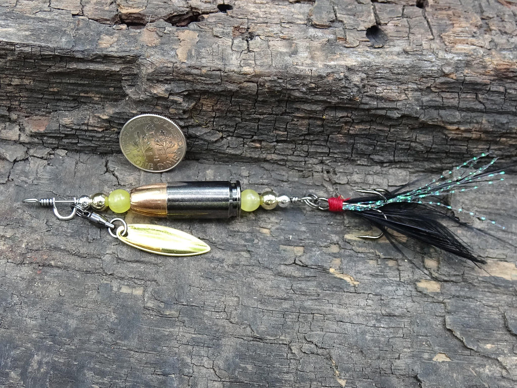 James Henry 9mm bullet fishing lure yellow moonstone bead 14k filled bead .925 filled bead (etsy image id: 7019263650)