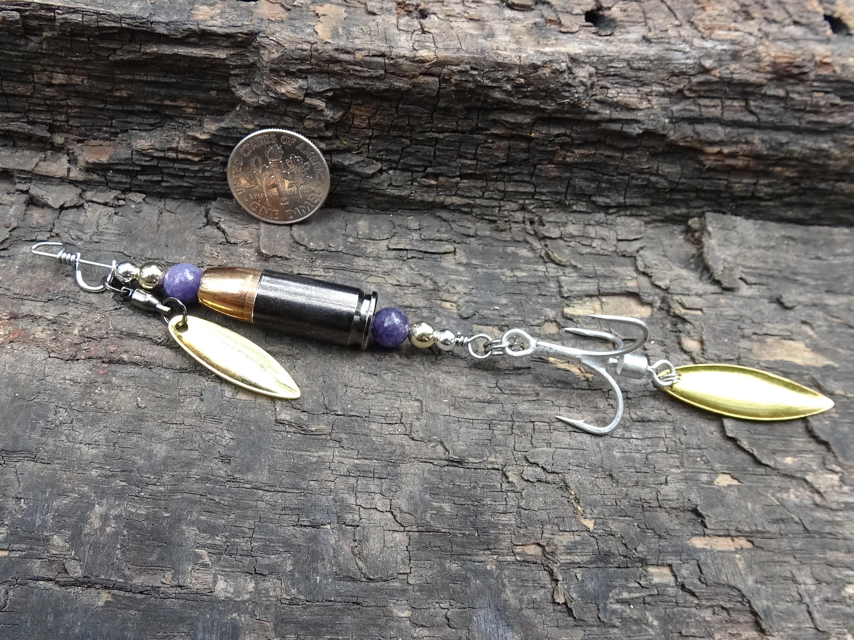 James Henry 9mm bullet fishing lure lavender agate bead 14k filled bead .925 filled bead (etsy image id: 7019341376)