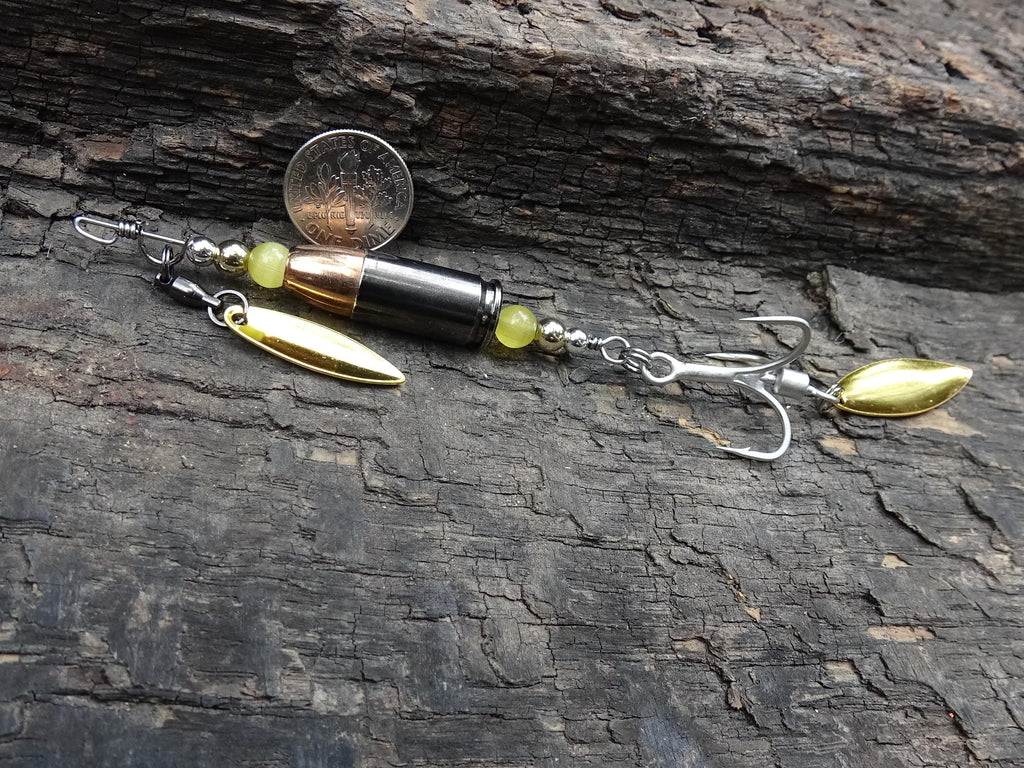James Henry 9mm bullet fishing lure yellow moonstone bead 14k filled bead .925 filled bead (etsy image id: 7019366458)