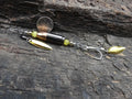 James Henry 9mm bullet fishing lure yellow moonstone bead 14k filled bead .925 filled bead (etsy image id: 7019366458)