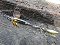 James Henry 9mm bullet fishing lure coral moonstone bead 14k filled bead .925 filled bead (etsy image id: 7019746100)