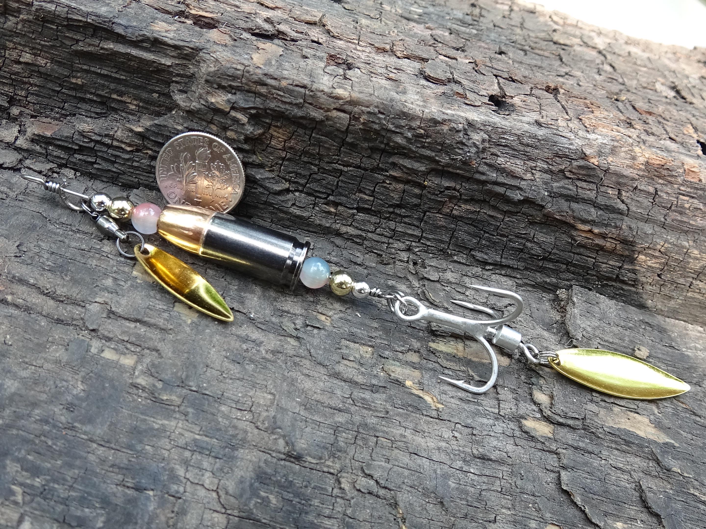 James Henry 9mm bullet fishing lure coral moonstone bead 14k filled bead .925 filled bead (etsy image id: 7019746100)