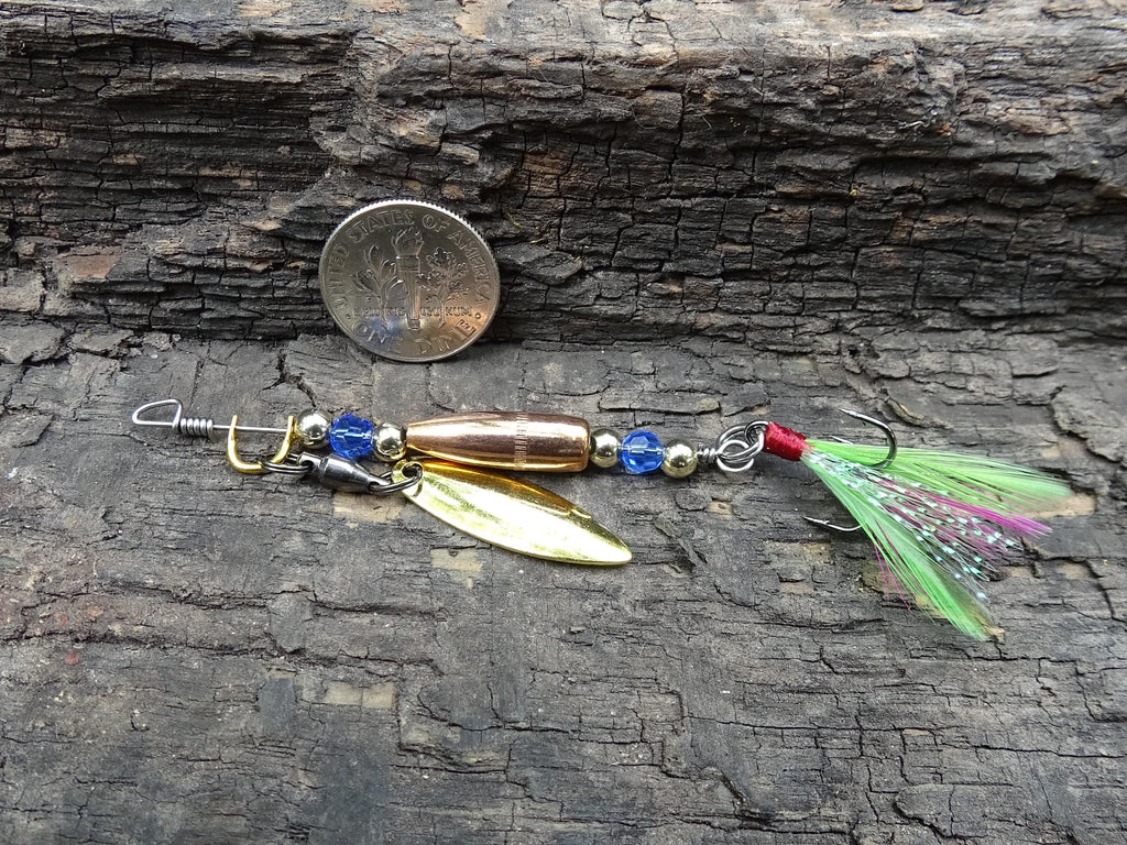 James Henry Bullet Fishing Sapphire Lure .223 bullet 14k gold filled bead (etsy image id: 7019795188)