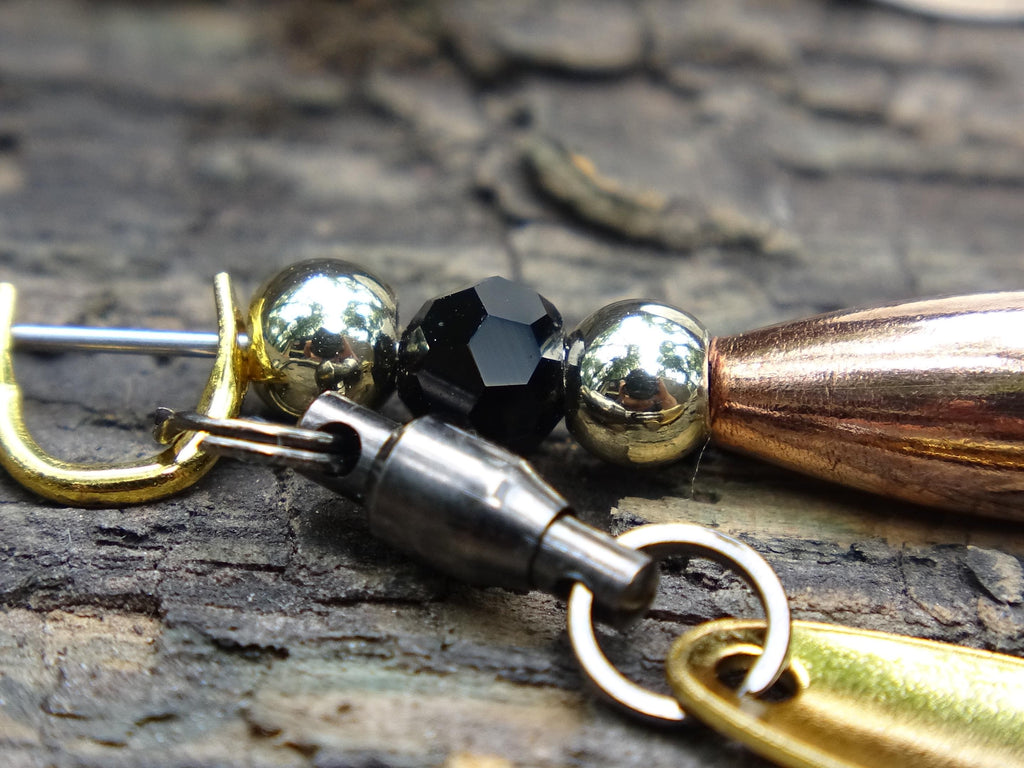 James Henry Bullet Fishing onyx crystal Lure .223 bullet 14k gold filled bead (etsy image id: 7019885554)