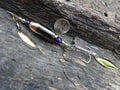 James Henry 45 ACP bullet fishing lure Amethyst bead 14k filled bead .925 filled bead (etsy image id: 7019911172)