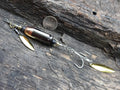 James Henry 45 ACP bullet fishing lure black agate bead 14k filled bead .925 filled bead (etsy image id: 7019947222)