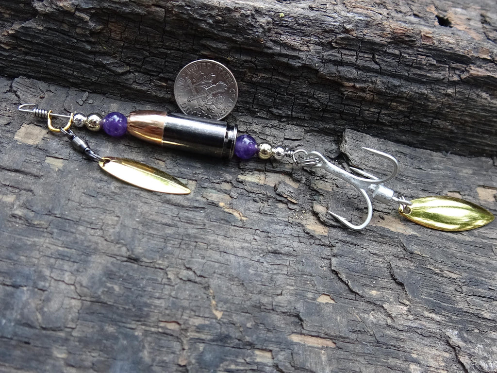 James Henry 9mm bullet fishing lure amethyst bead 14k filled bead .925 filled bead (etsy image id: 7019990098)