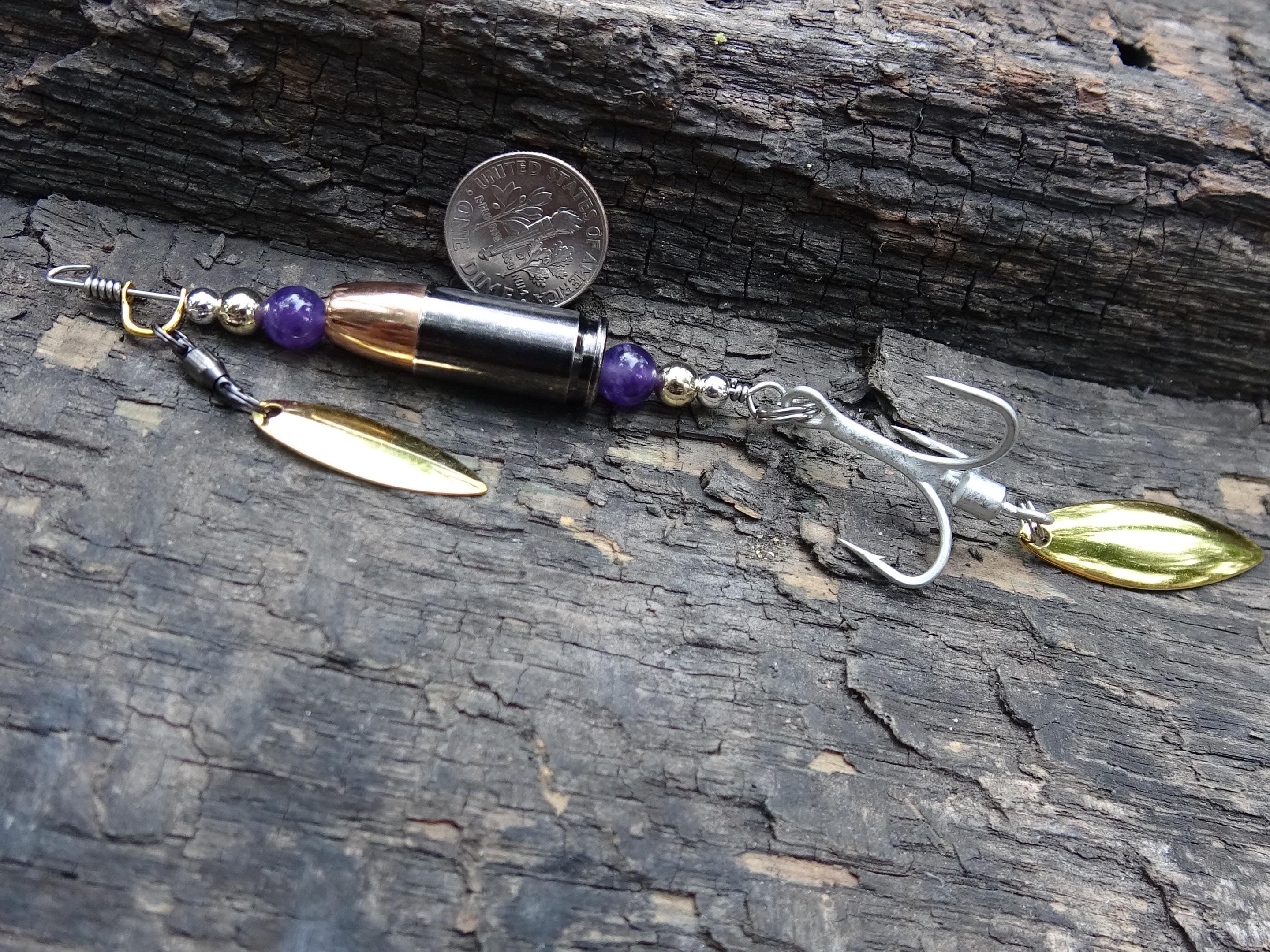 James Henry 9mm bullet fishing lure amethyst bead 14k filled bead .925 filled bead (etsy image id: 7019990098)