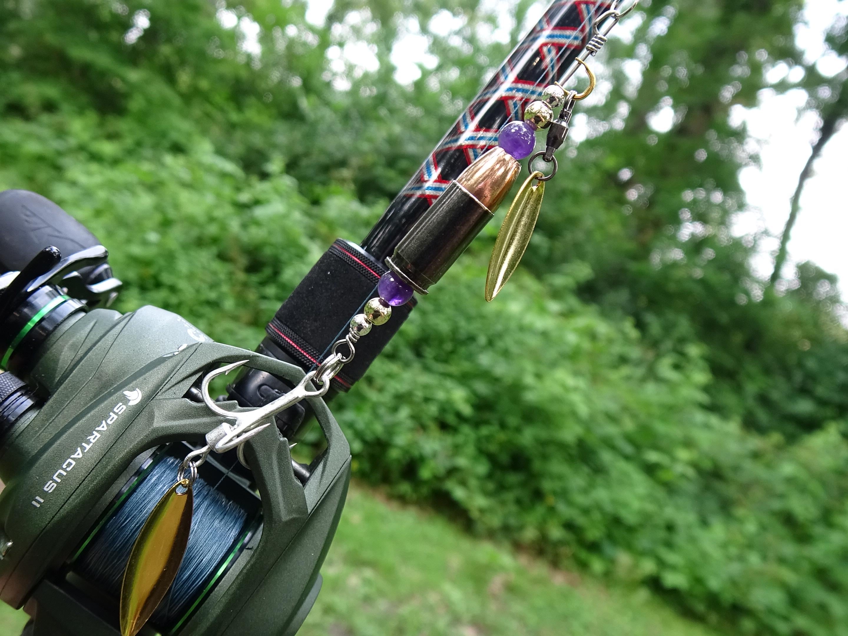 James Henry 9mm bullet fishing lure amethyst bead 14k filled bead .925 filled bead (etsy image id: 7019991100)