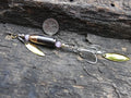 James Henry 9mm bullet fishing lure pink moonstone bead 14k filled bead .925 filled bead (etsy image id: 7020019972)
