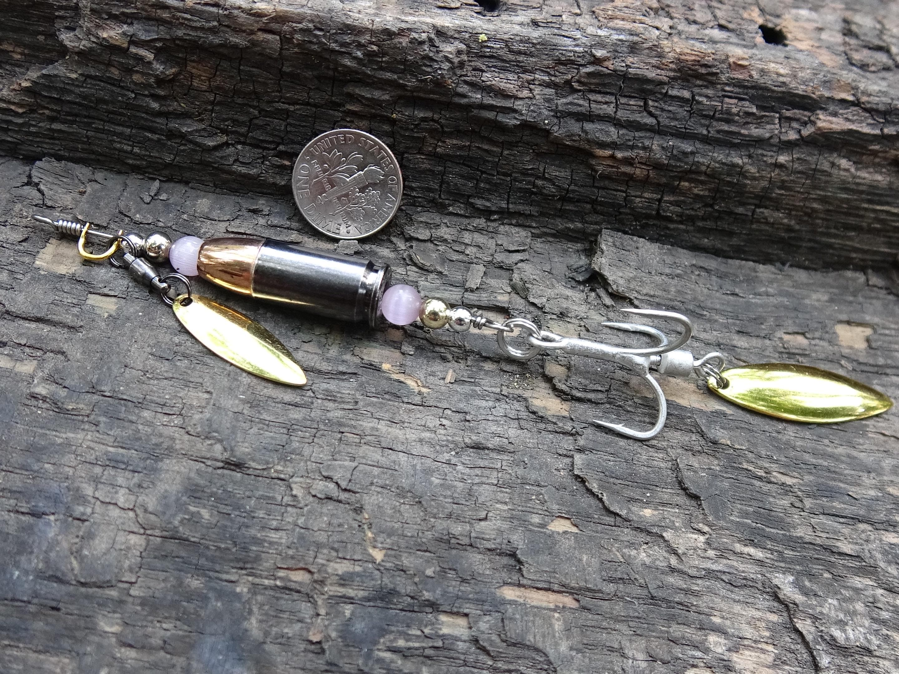 James Henry 9mm bullet fishing lure pink moonstone bead 14k filled bead .925 filled bead (etsy image id: 7020019972)