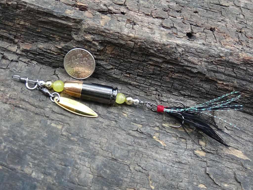 James Henry 9mm bullet fishing lure yellow moonstone bead 14k filled bead .925 filled bead (etsy image id: 7067240605)