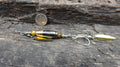 James Henry 9mm bullet fishing lure yellow tigers eye bead 14k filled bead .925 filled bead (etsy image id: 7067297227)