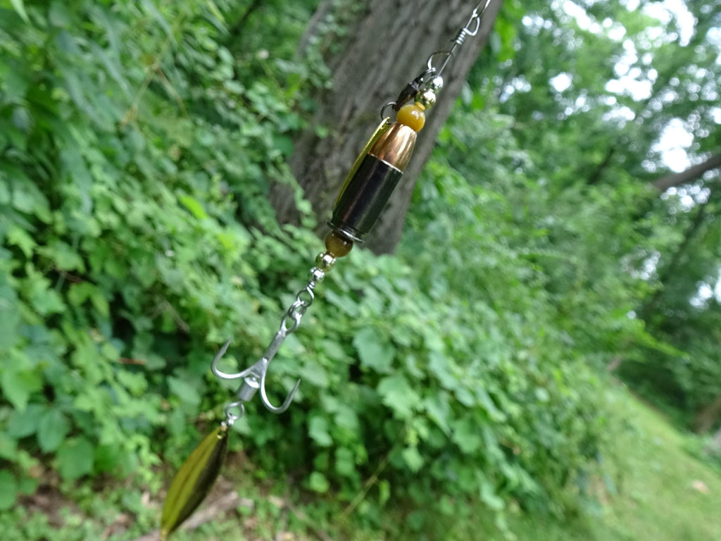 James Henry 9mm bullet fishing lure yellow tigers eye bead 14k filled bead .925 filled bead (etsy image id: 7067300673)