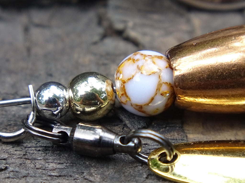 James Henry 9mm bullet fishing lure quartz bead 14k filled bead .925 filled bead (etsy image id: 7067366903)