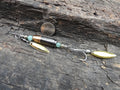 James Henry 9mm bullet fishing lure green moonstone bead 14k filled bead .925 filled bead (etsy image id: 7067704301)