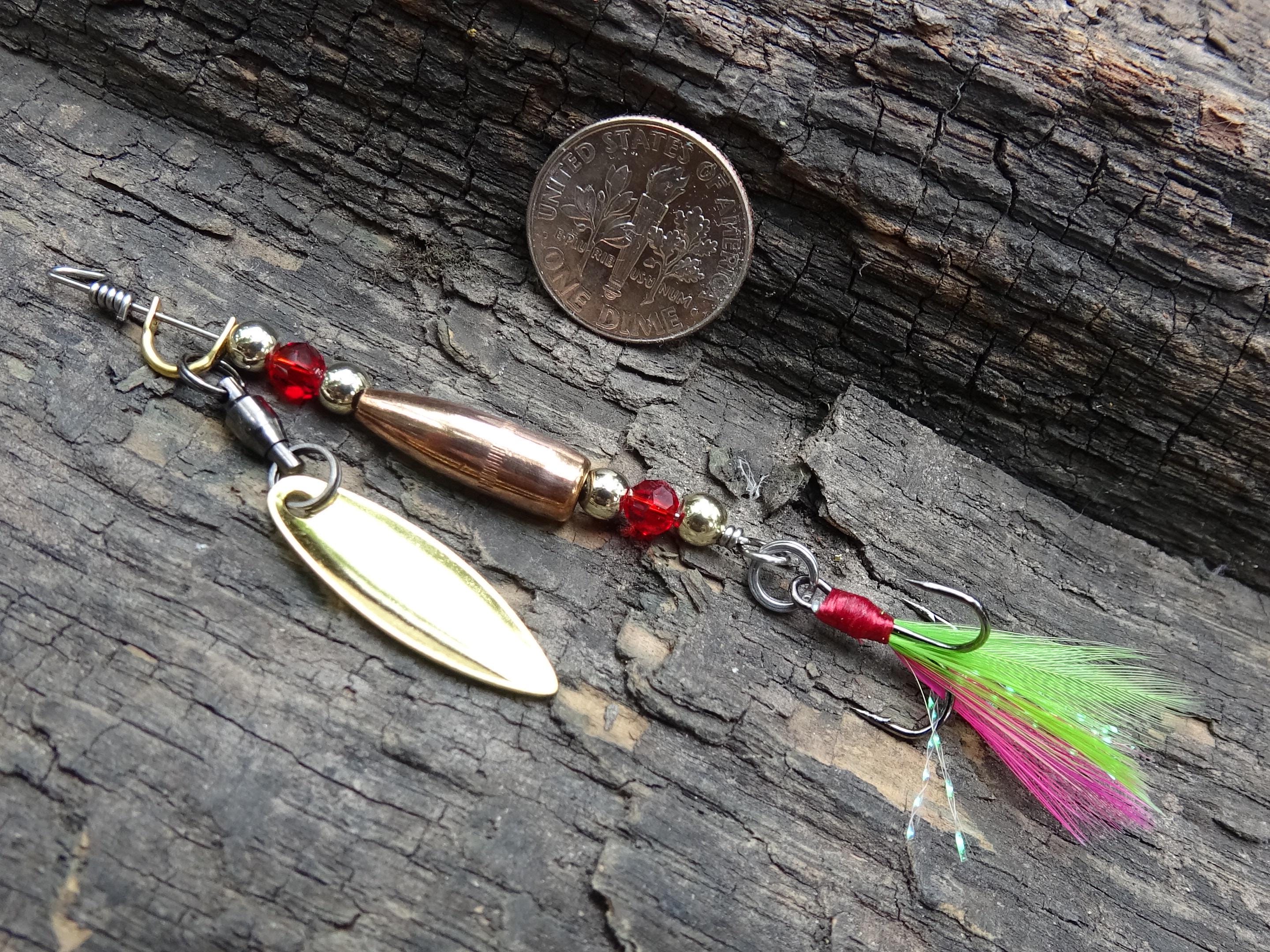 James Henry Bullet Fishing Garnet crystal Lure .223 bullet 14k gold filled bead (etsy image id: 7067851317)