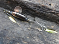 James Henry 45 ACP bullet fishing lure white dragon agate bead 14k filled bead .925 filled bead (etsy image id: 7067930035)