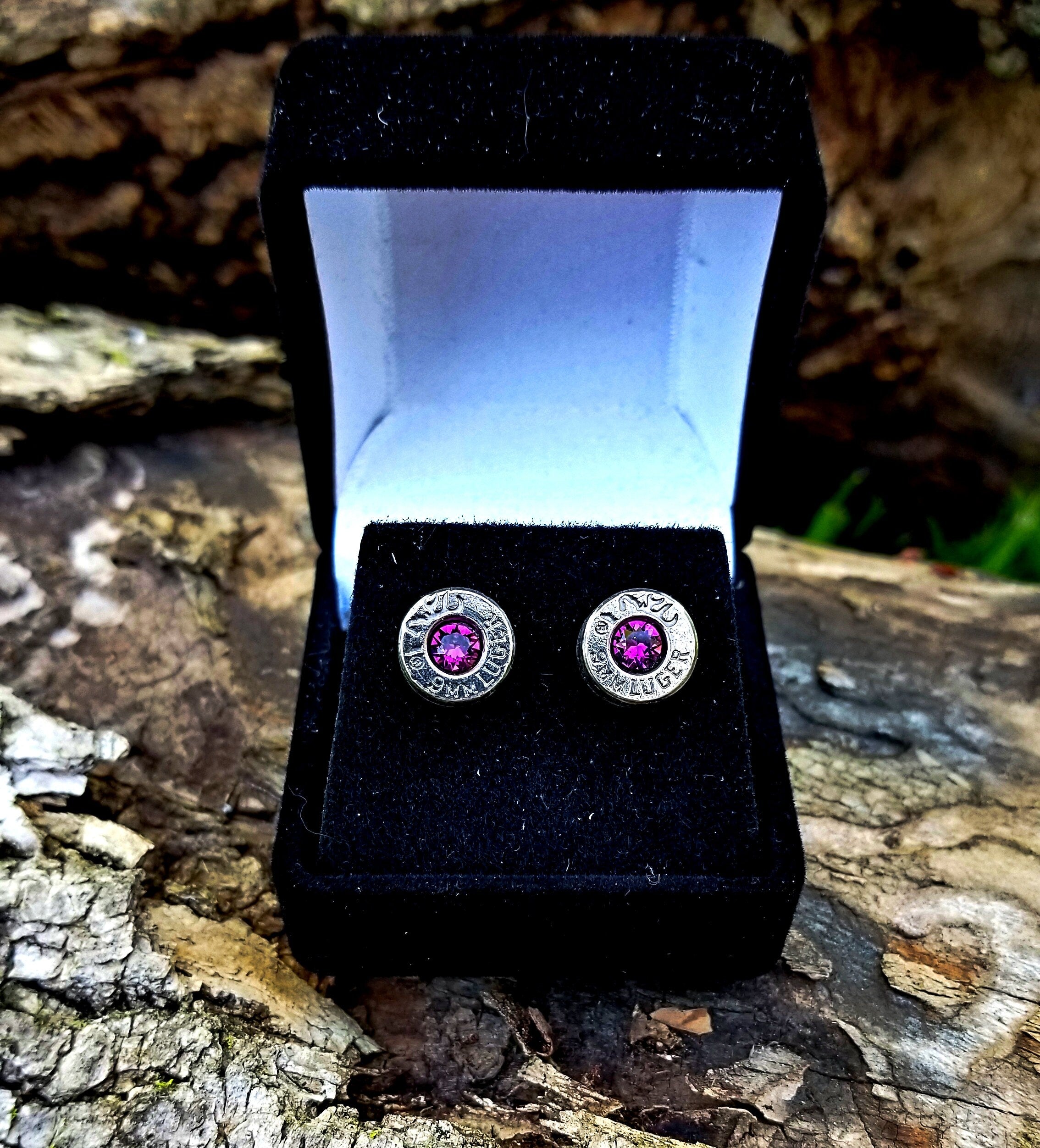 9mm bullet jewelry earrings swarovski stone __etsy:1940389487