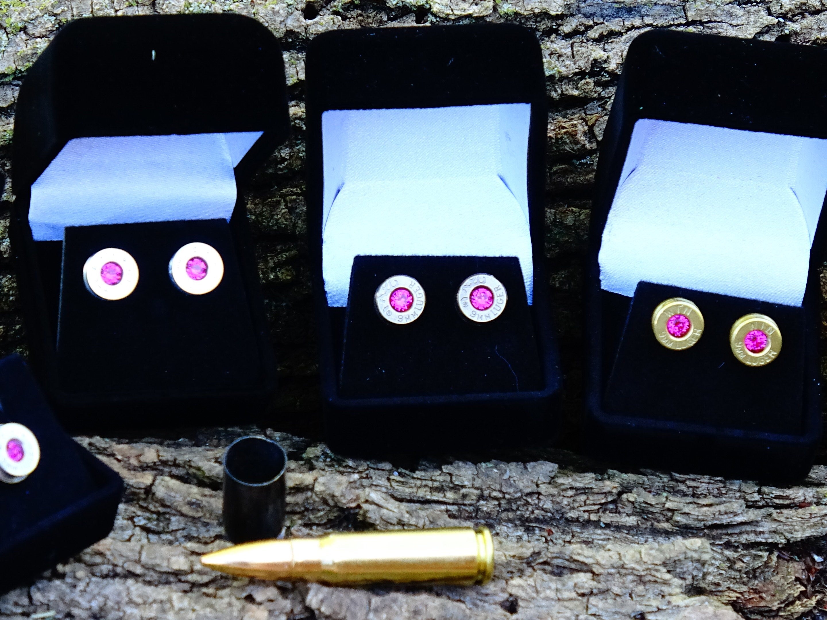 9mm bullet jewelry earrings swarovski stone __etsy:1940389845