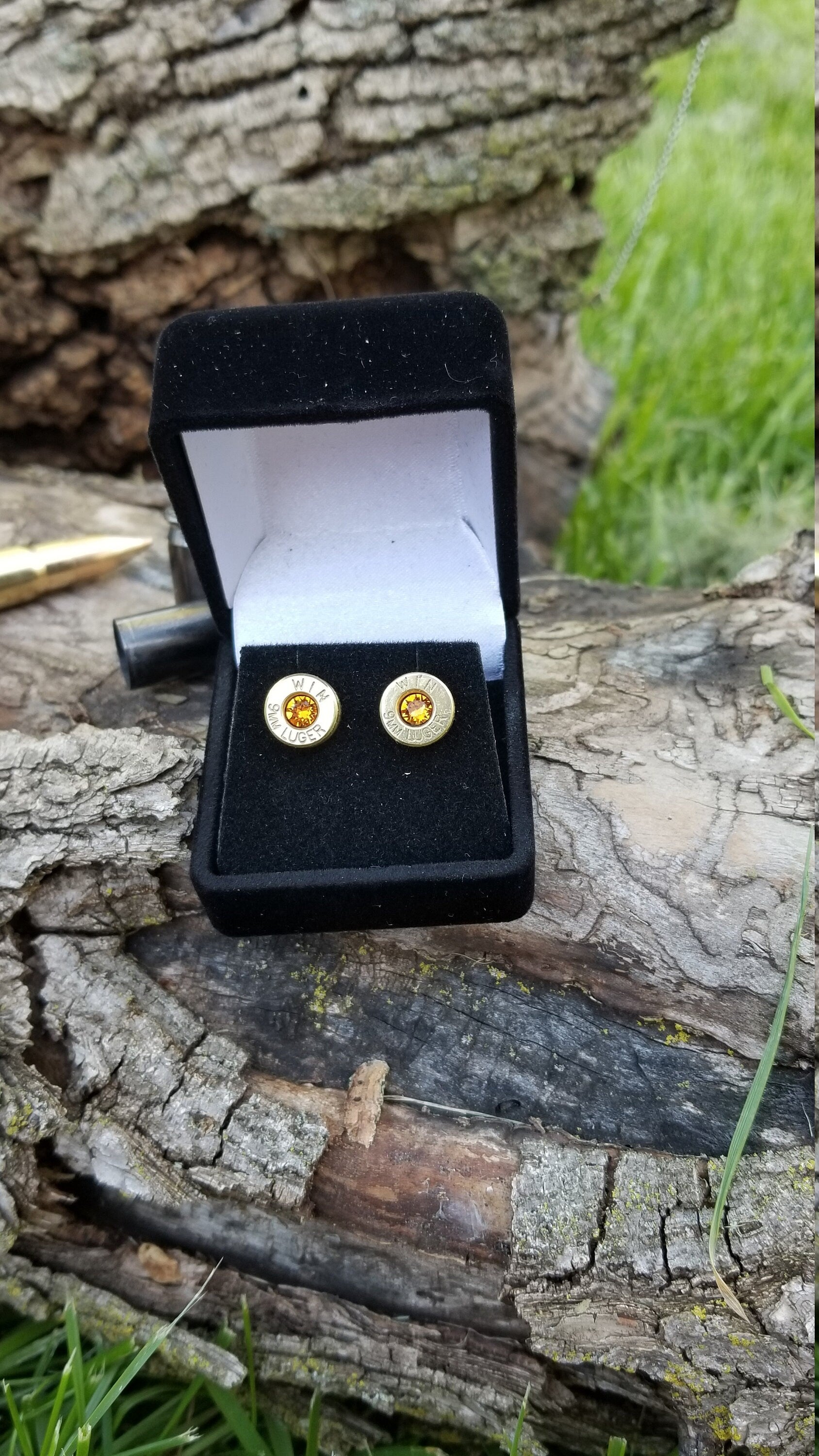 9mm bullet jewelry earrings swarovski stone __etsy:1892865462