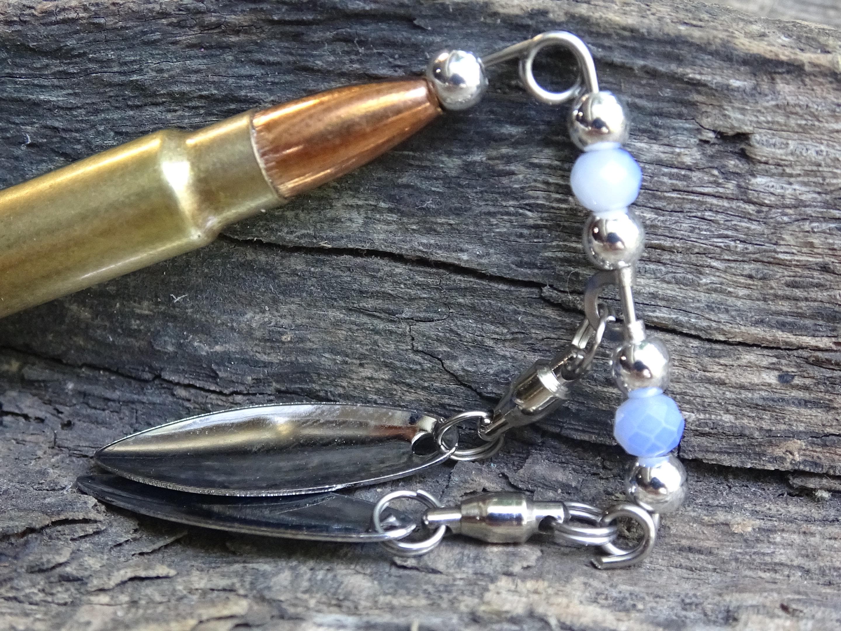 5.7 x 28 bullet bass fishing lure black blue __etsy:8073289040