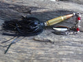 5.7 x 28 bullet bass fishing lure black red __etsy:8073284108